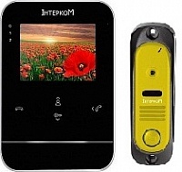 Комплект видеодомофона Интерком ІМ-11 (ІМ-01 black + ІМ-10 yellow)