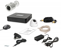 Комплект проводного видеонаблюдения Tecsar 2OUT-MIX LUX