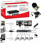 Комплект IP видеонаблюдения Hikvision DS-J142I/7104HGHI-F1 (4 OUT)