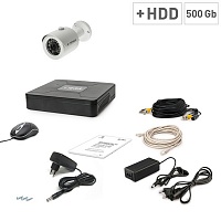 Комплект видеонаблюдения Tecsar 1OUT+500ГБ HDD