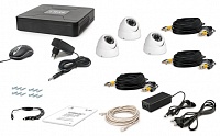 Комплект проводного видеонаблюдения Tecsar 3OUT-DOME