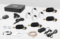 Комплект проводного видеонаблюдения Tecsar 4OUT-DOME