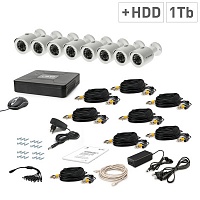 Комплект видеонаблюдения Tecsar 8OUT+1TБ HDD