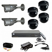 Комплект видеонаблюдения ATIS KIT-DVR-4x2 STANDART