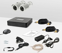 Комплект проводного видеонаблюдения Tecsar 2OUT + HDD 1ТБ