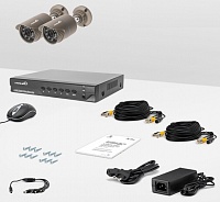 Комплект проводного видеонаблюдения Страж AHD Базовый