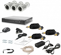 Комплект проводного видеонаблюдения Tecsar 3OUT LUX