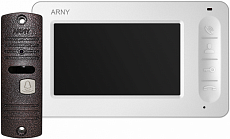 Комплект видеодомофона Arny AVD-4005 (белый/медный)