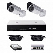 Комплект IP видеонаблюдения CoVi Security NVK-2002 POE MINI KIT