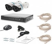 Комплект видеонаблюдения Tecsar IP 2OUT