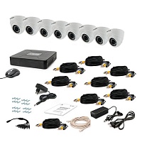 Комплект проводного видеонаблюдения Tecsar AHD 8IN DOME