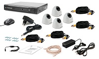 Комплект видеонаблюдения Tecsar AHD 4IN-3M DOME