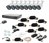 Комплект видеонаблюдения Tecsar AHD 8OUT-3M LIGHT