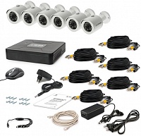Комплект проводного видеонаблюдения Tecsar 6OUT LUX